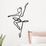 Wallity Ballerina 1 - Escultura de pared de metal negro